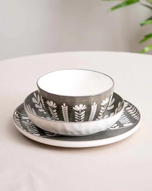 Italian Vlgano Grey Serving Bowl