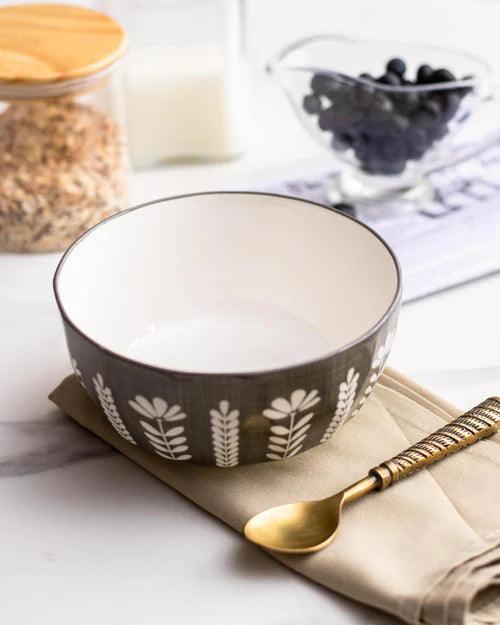 Italian Vlgano Grey Serving Bowl