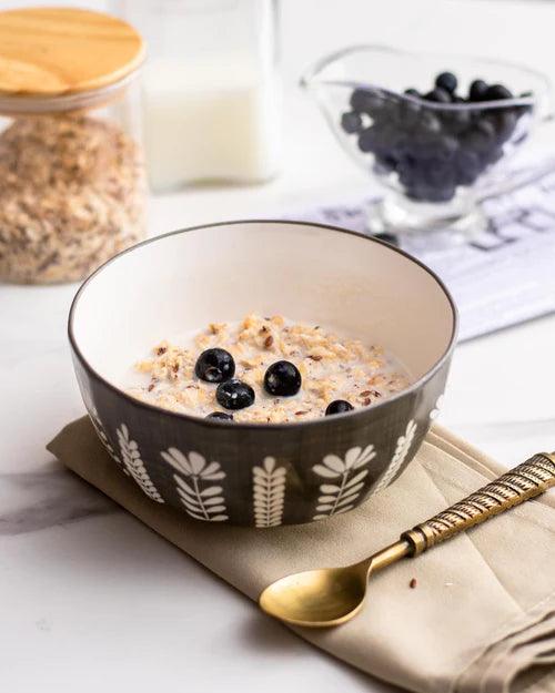 Italian Vlgano Grey Serving Bowl