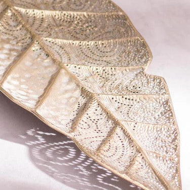 'Gilded Garden' Metal Leaf Serving Platter