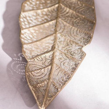 'Gilded Garden' Metal Leaf Serving Platter