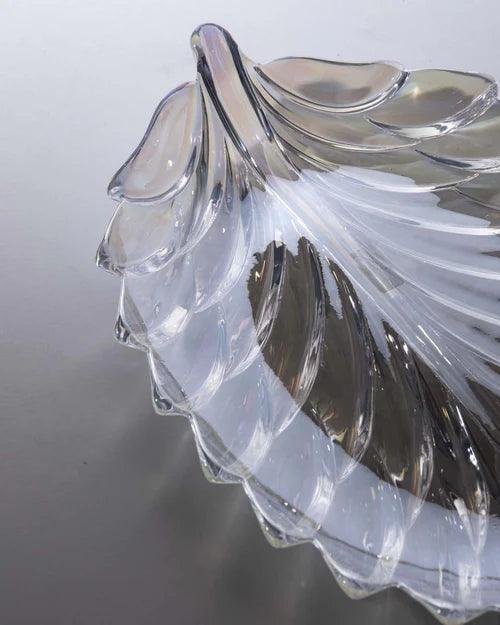 Leaf Shaped Crystal Platter
