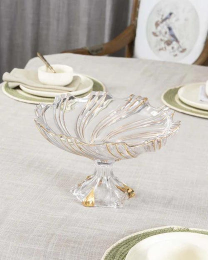 Gold crystal Footed Platter