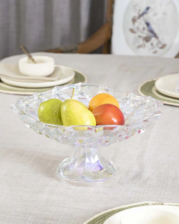 Decorative Footed Crystal Bowl