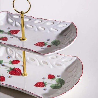 'Strawberry Delight' 2-Tier Cake Stand