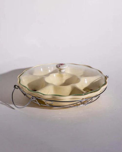 Country Roses Condiment Server Set