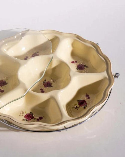Country Roses Condiment Server Set