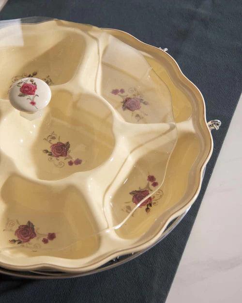Country Roses Condiment Server Set