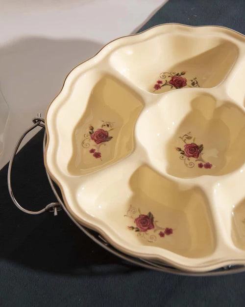 Country Roses Condiment Server Set