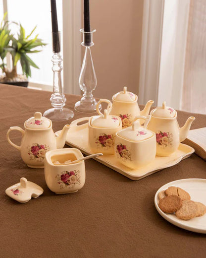 Country Roses Condiment Server Set
