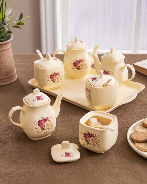 Country Roses Condiment Server Set