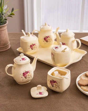 Country Roses Condiment Server Set