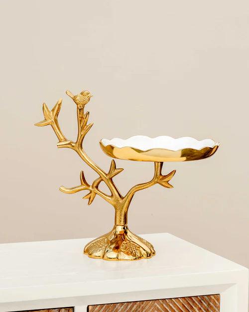 Cake Stand Featuring Whimsical Bird Design