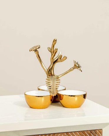 Rooted Triple Decorative Bowl