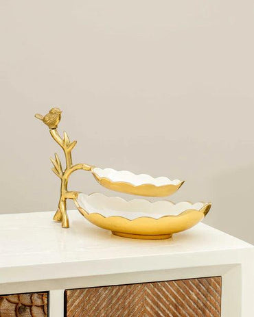 Countertop Bird 2-Tier Serving Bowl