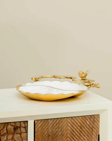 Golden Bird Brass Serving Platter