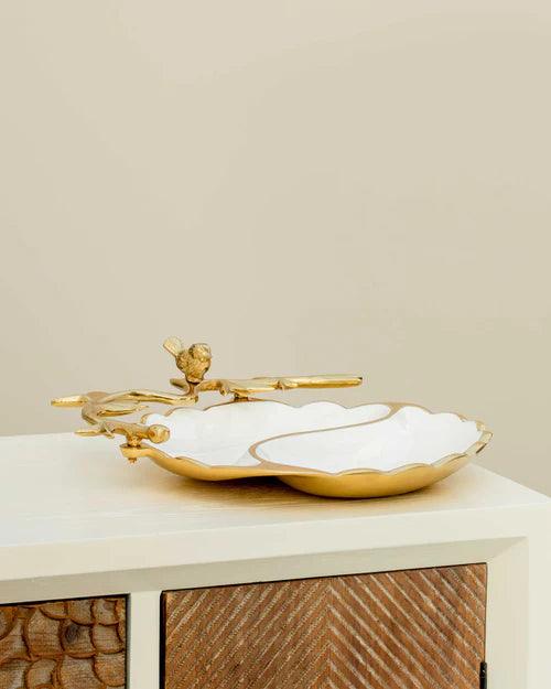 Golden Bird Brass Serving Platter