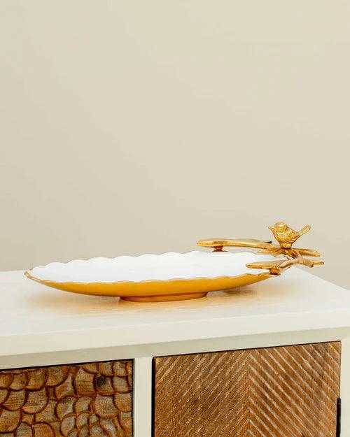 Mollusc Brass Serving Platter