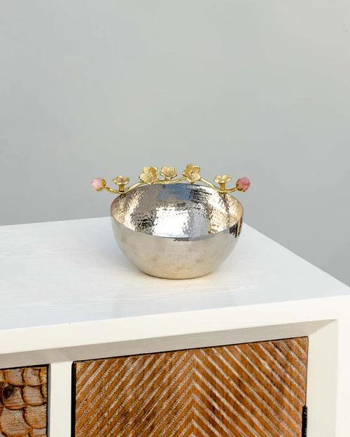 Tilted Tulip Brass Serving Bowl - 6"
