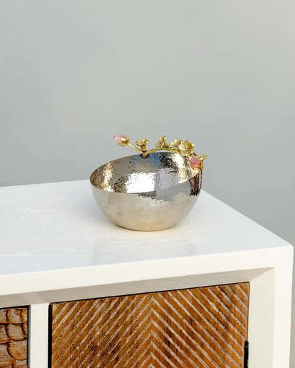 Tilted Tulip Brass Serving Bowl - 6"