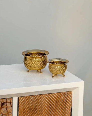 Floating Flowers Urli Pot - SMALL - 4"