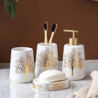 Aurum Tree 4-Piece Bath Set - White