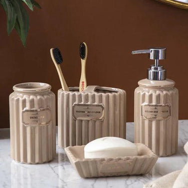 Pious 4-Piece Bath Set - Beige