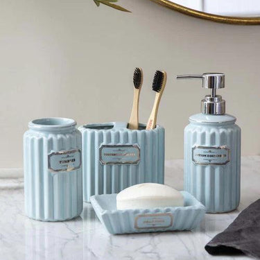 Pious 4-Piece Bath Set - Sky Blue