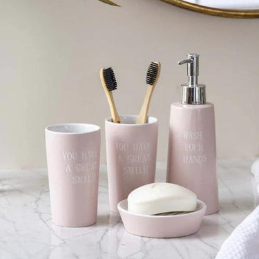 Pastel Perfection 4-Piece Bath Set - Pink