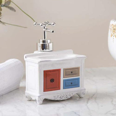 Vanity Cabinet Hand Soap Dispenser - White