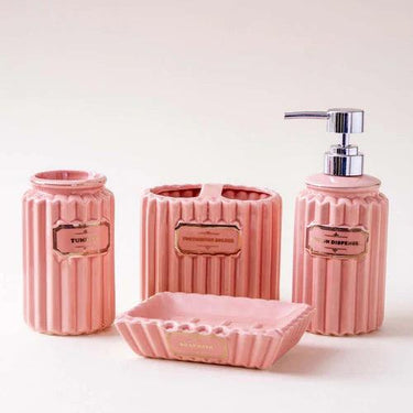 Pious 4-Piece Bath Set - Pink