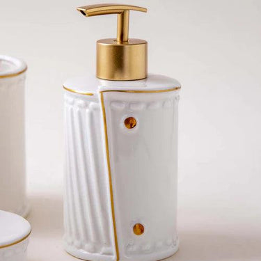 Gilded Closure 4-Piece Bath Set - White