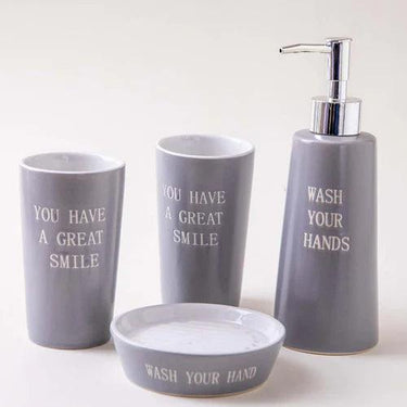 Pastel Perfection 4-Piece Bath Set - Grey