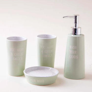 Pastel Perfection 4-Piece Bath Set - Green