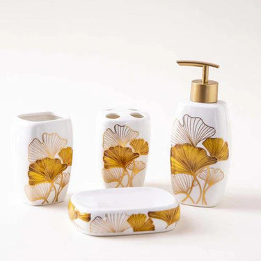 Ginkgo 4-Piece Bath Set - White