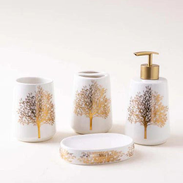 Aurum Tree 4-Piece Bath Set - White