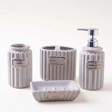 Pious 4-Piece Bath Set - Slate Grey