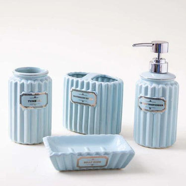 Pious 4-Piece Bath Set - Sky Blue