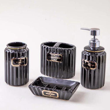 Pious 4-Piece Bath Set - Black