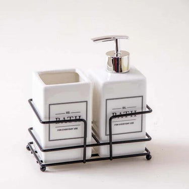 Industrial Chic 2-Piece Bath Set - White