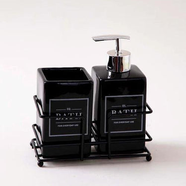 Industrial Chic 2-Piece Bath Set - Black