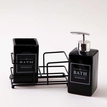 Industrial Chic 2-Piece Bath Set - Black