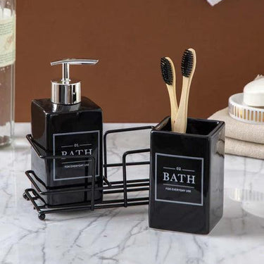 Industrial Chic 2-Piece Bath Set - Black