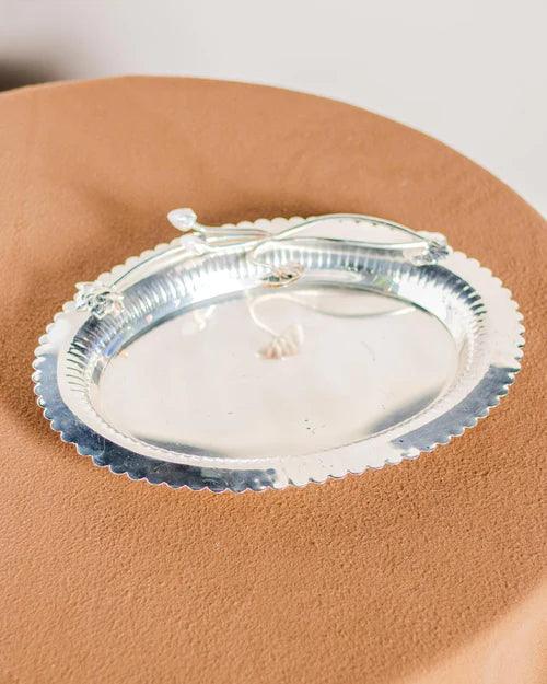 Lotus Bud Oval Brass Tray