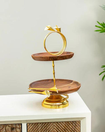 Ethnical Two Layer Serving Tray