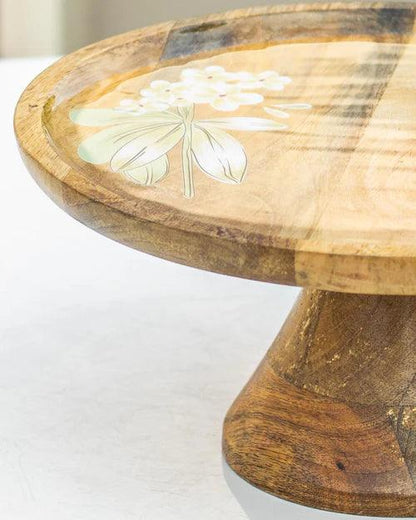 Natural Rust Wooden Cake Stand