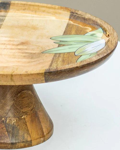 Natural Rust Wooden Cake Stand