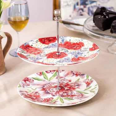 Spring Luncheon 2-Tier Cake Stand