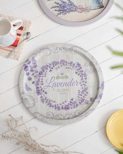 'Lavender Delicious' Round Serving Tray- set of 2