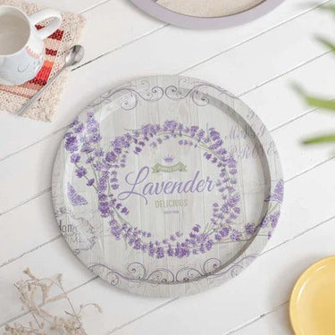 'Lavender Delicious' Round Serving Tray- set of 2